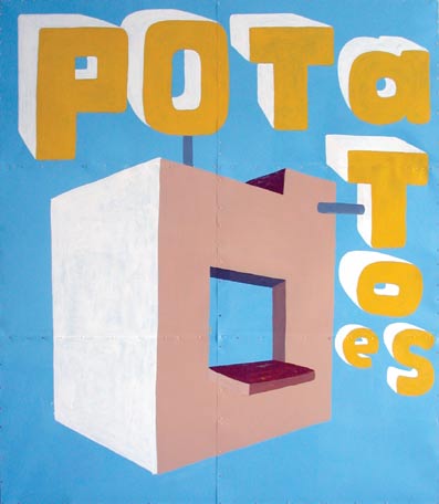 antje dorn - imbisse - potatoes - painting